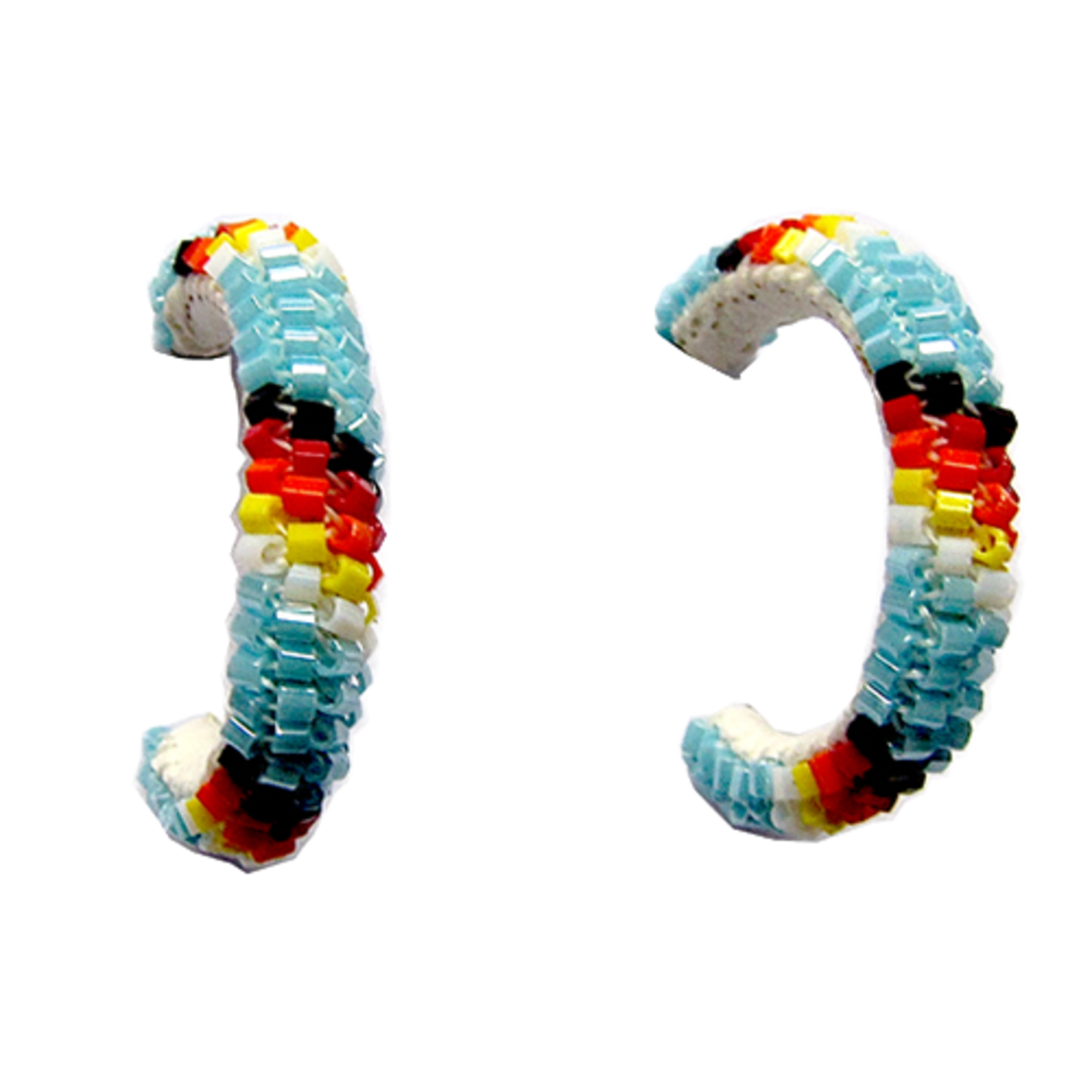 PEYOTE STITCH HOOP EARRINGS - 2CM
