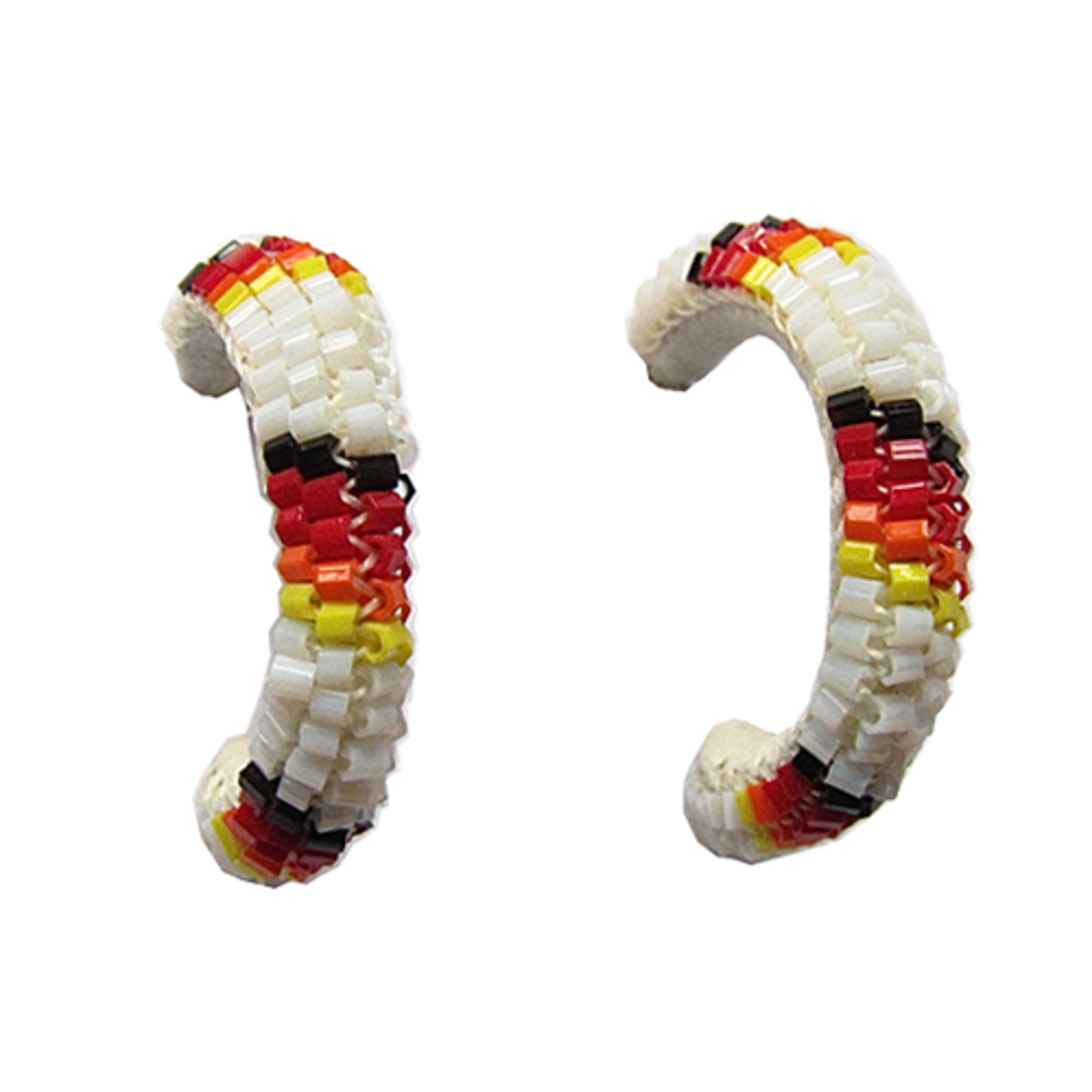PEYOTE STITCH HOOP EARRINGS - 2CM