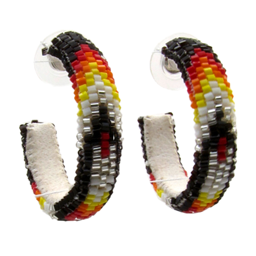 Peyote stitch hoop earrings Clearance
