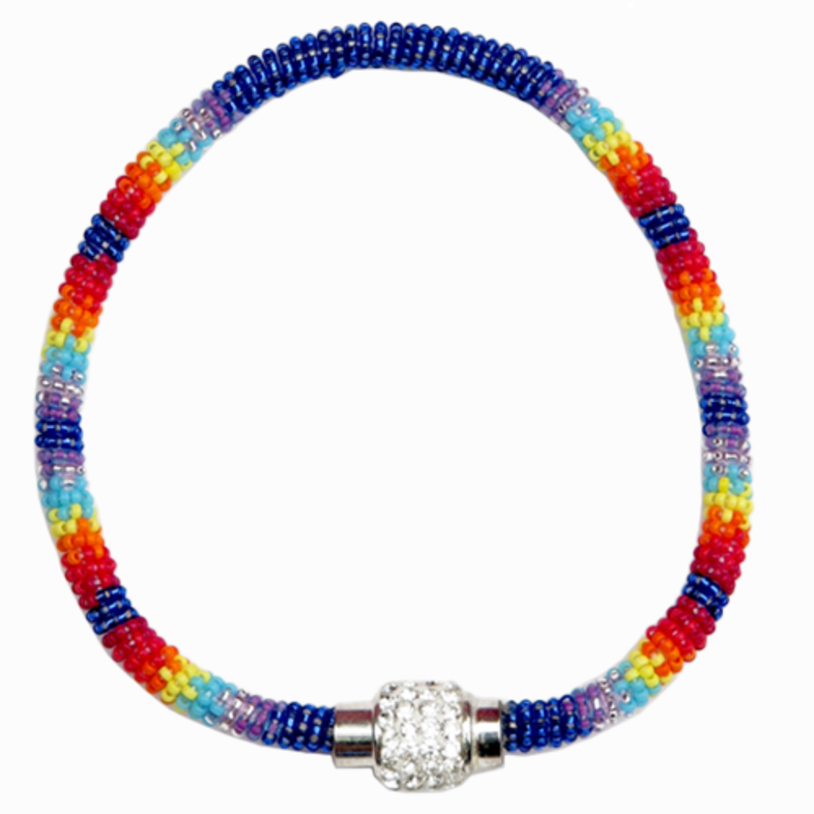 WRAP BRACELET WITH MAGNETIC RHINESTONE CLASP