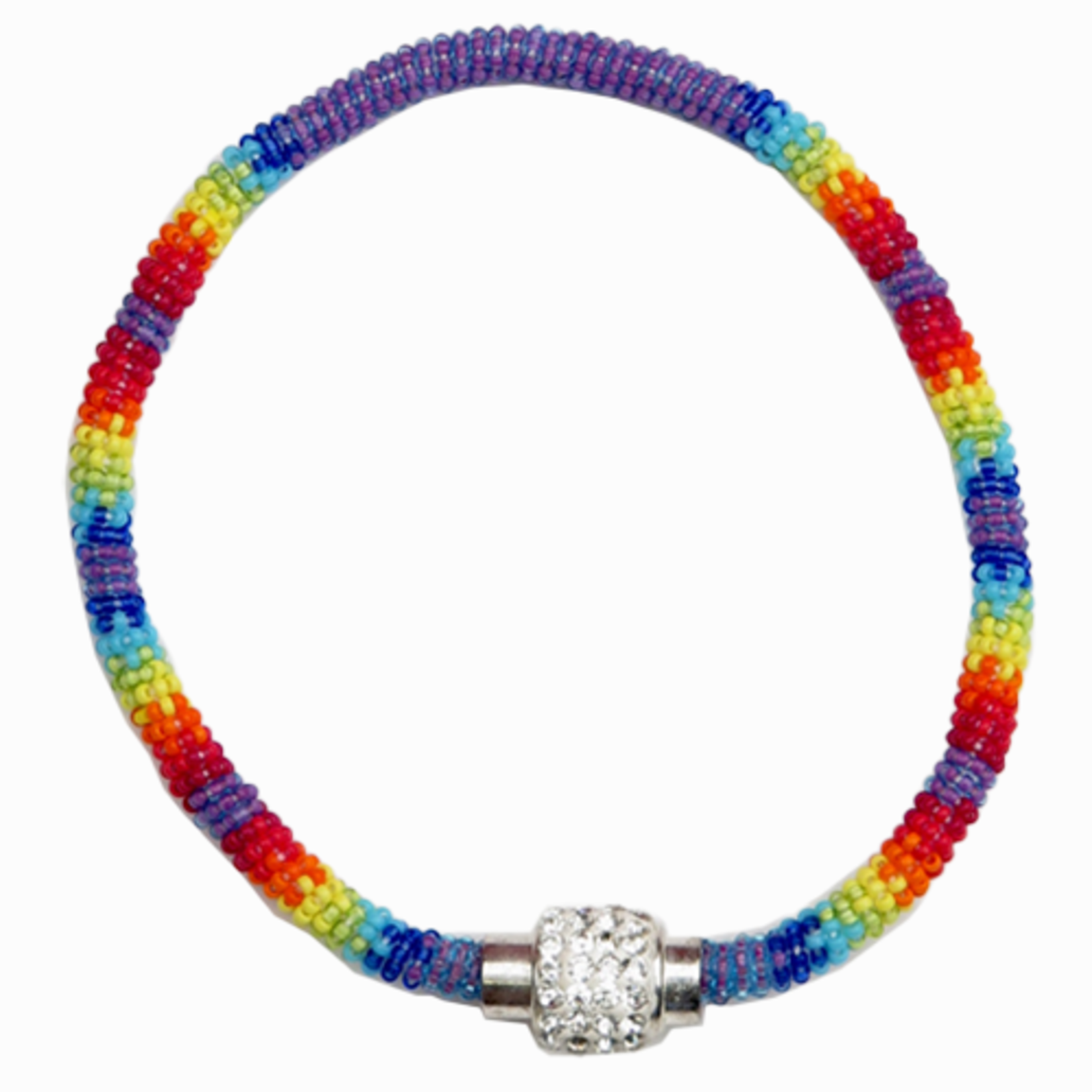 WRAP BRACELET WITH MAGNETIC RHINESTONE CLASP