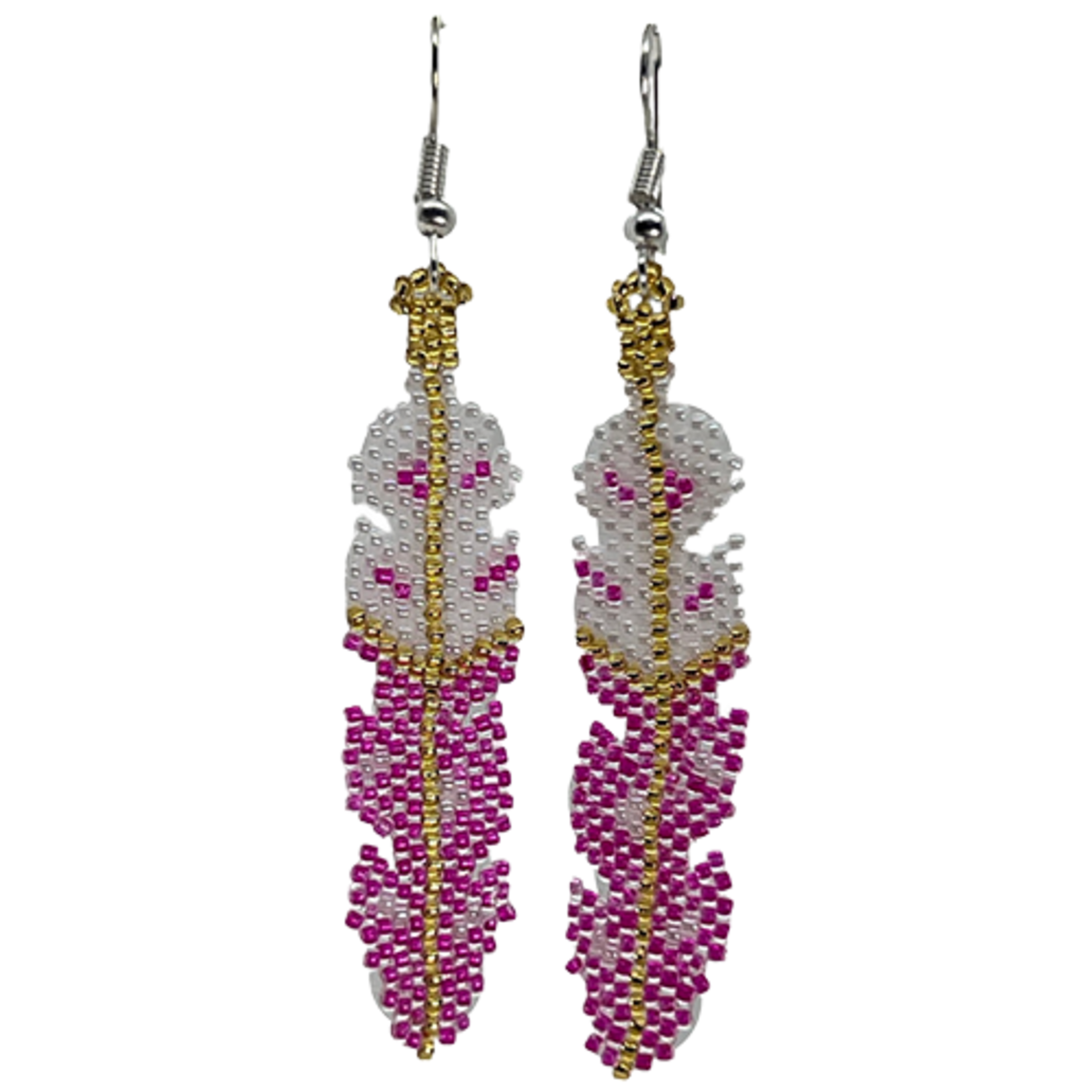 BRICK STITCH EARRING - FANCY FEATHER