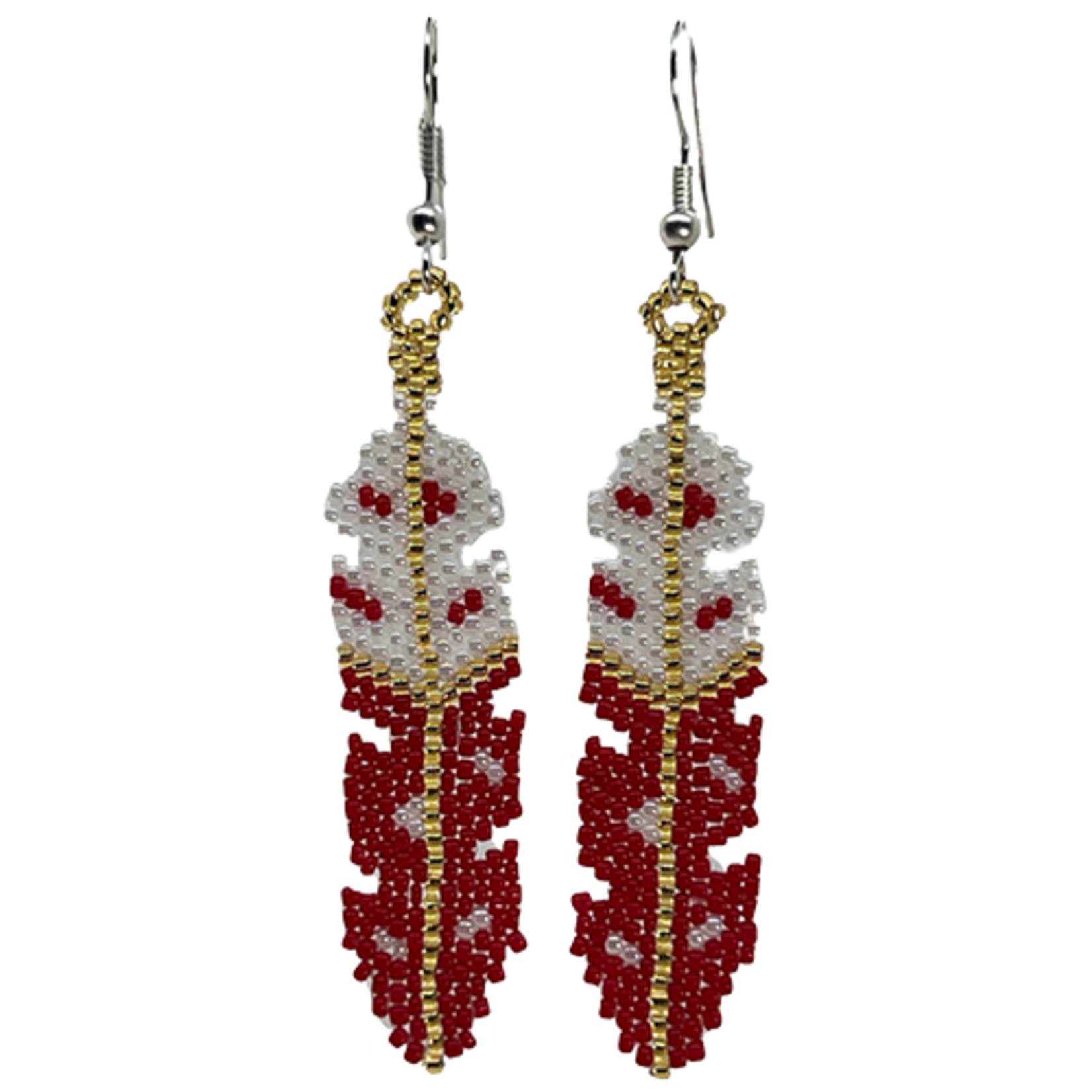 BRICK STITCH EARRING - FANCY FEATHER