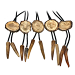 CARVED ANTLER BOLO TIES 5 PACK