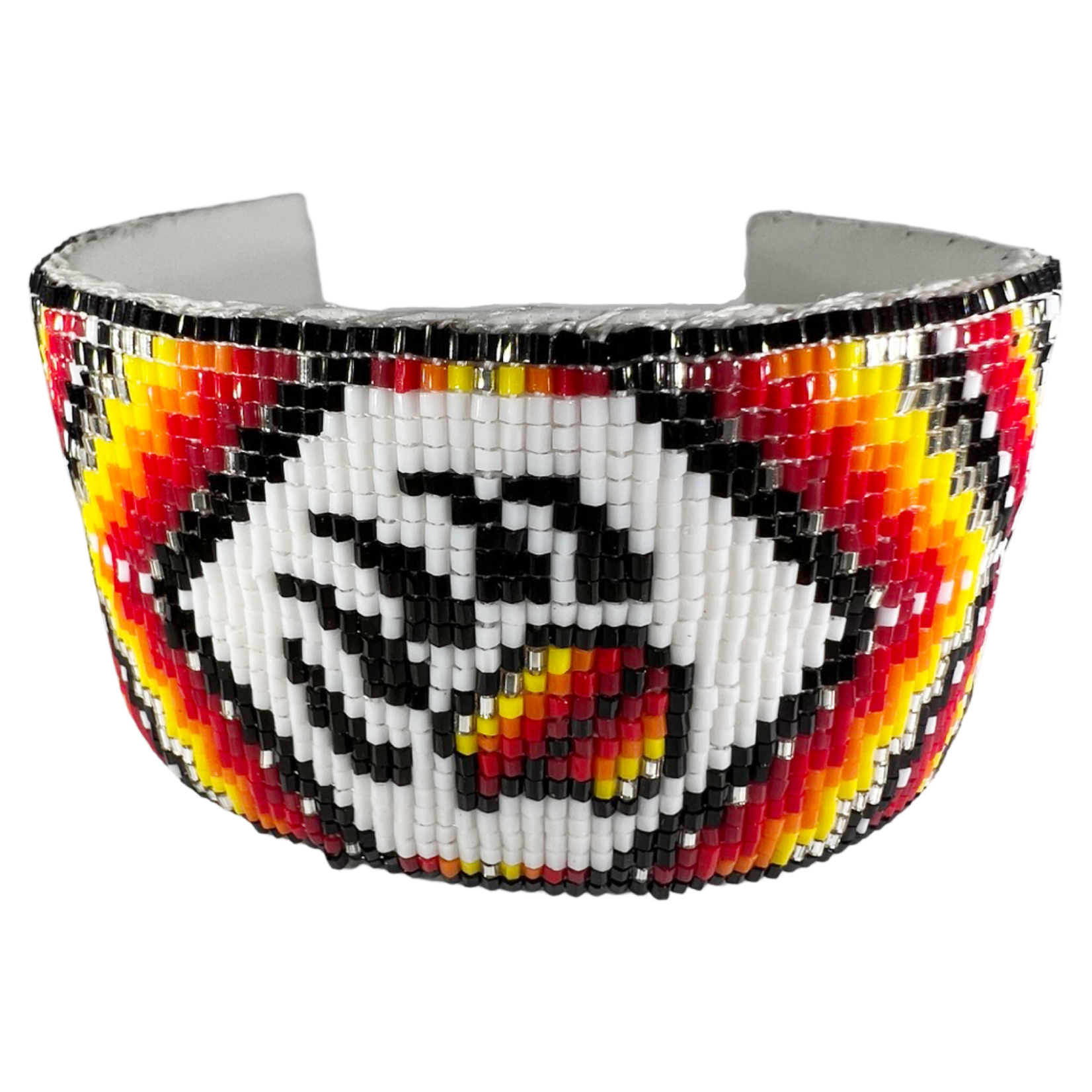 CUT GLASS CUFF BRACELET - 25 ROWS - BEAR PAW