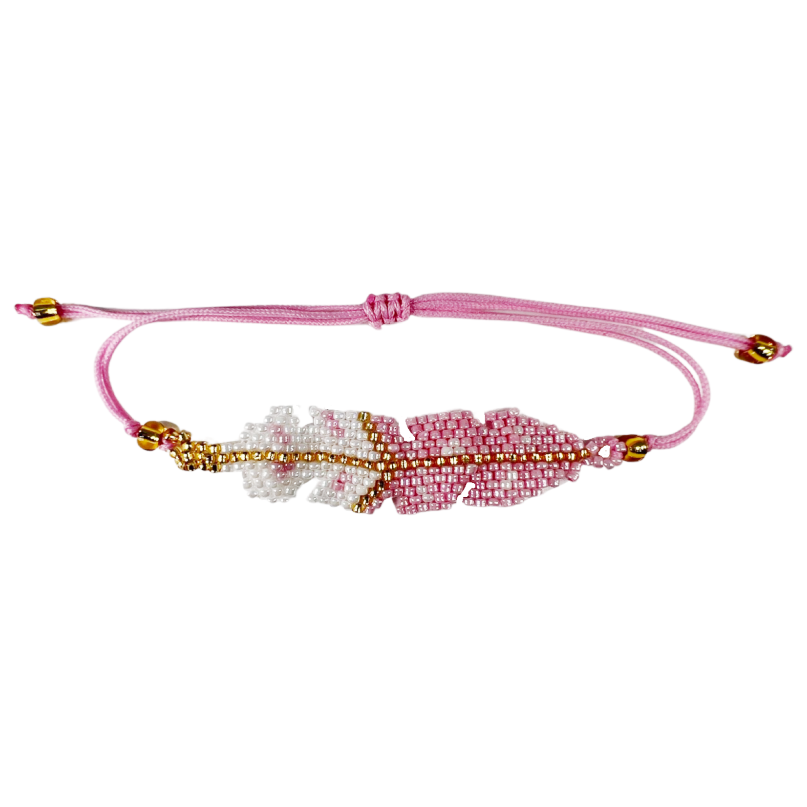BRICK STITCH TIE ON BRACELET - FANCY FEATHER