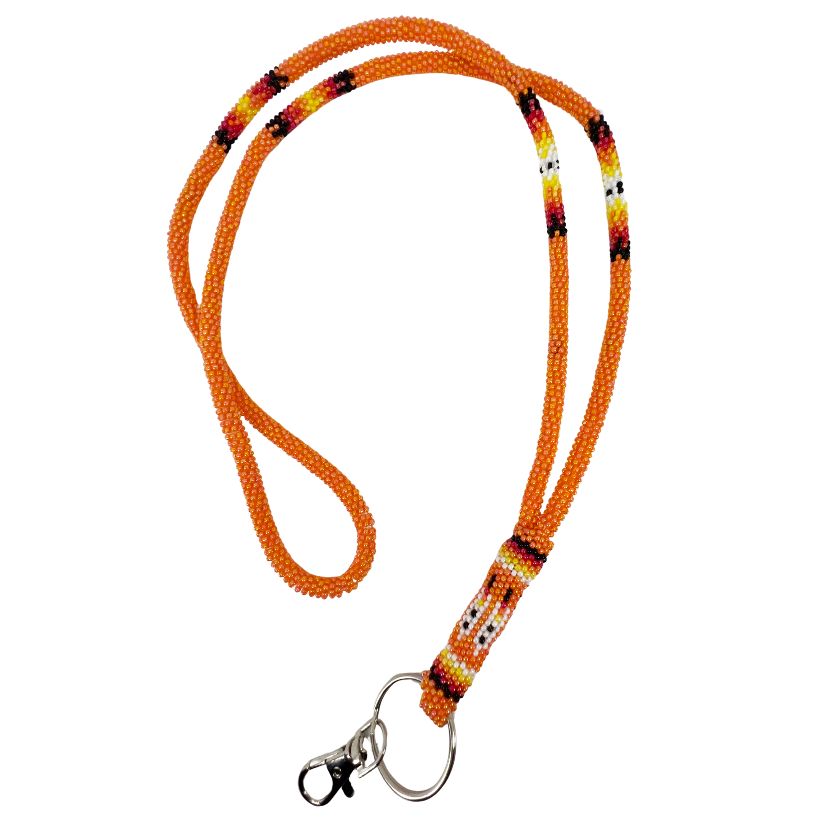 COMBINATION WRAP & PEYOTE STITCH LANYARD - FEATHER