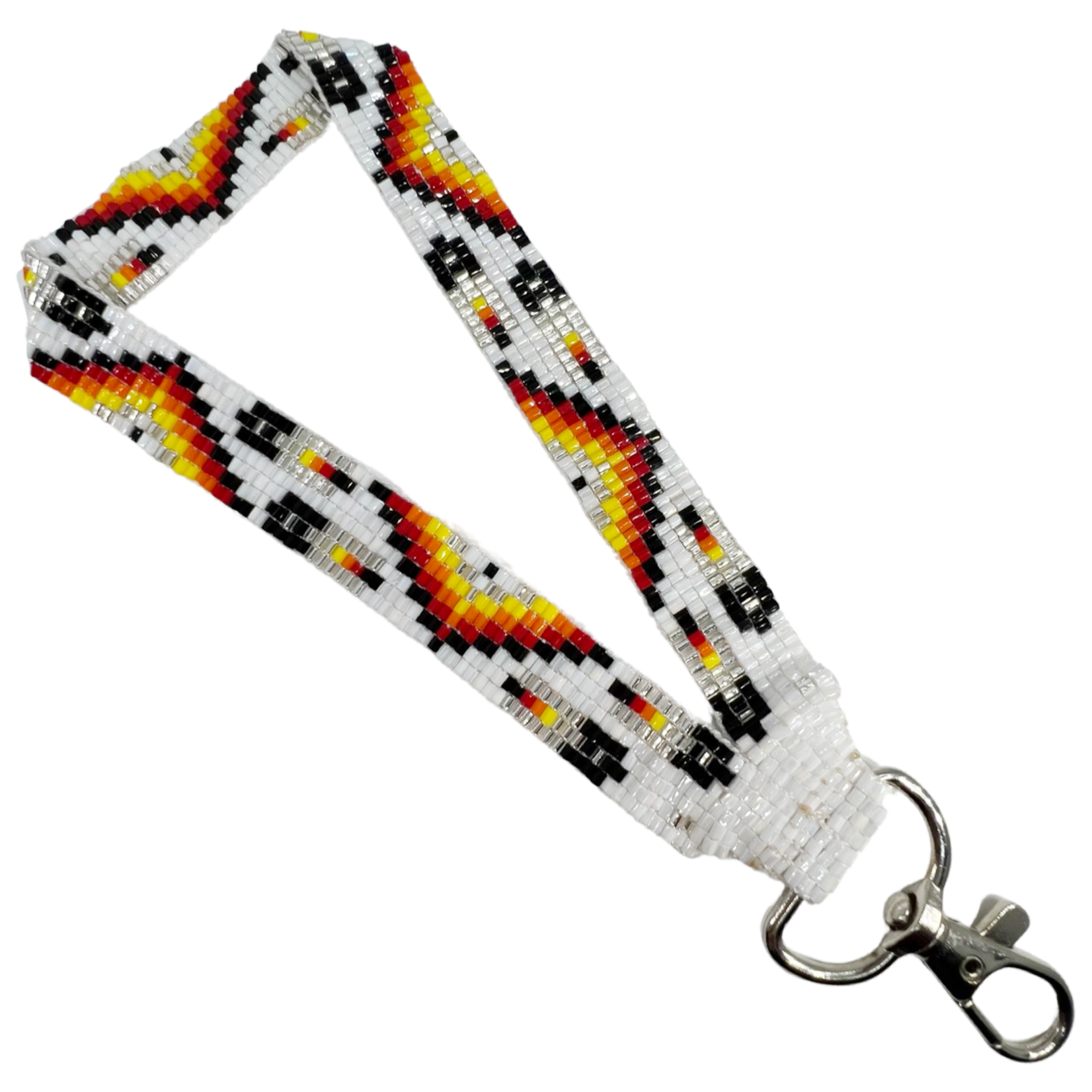 LOOMED WRIST LANYARD - MANY FEATHERS