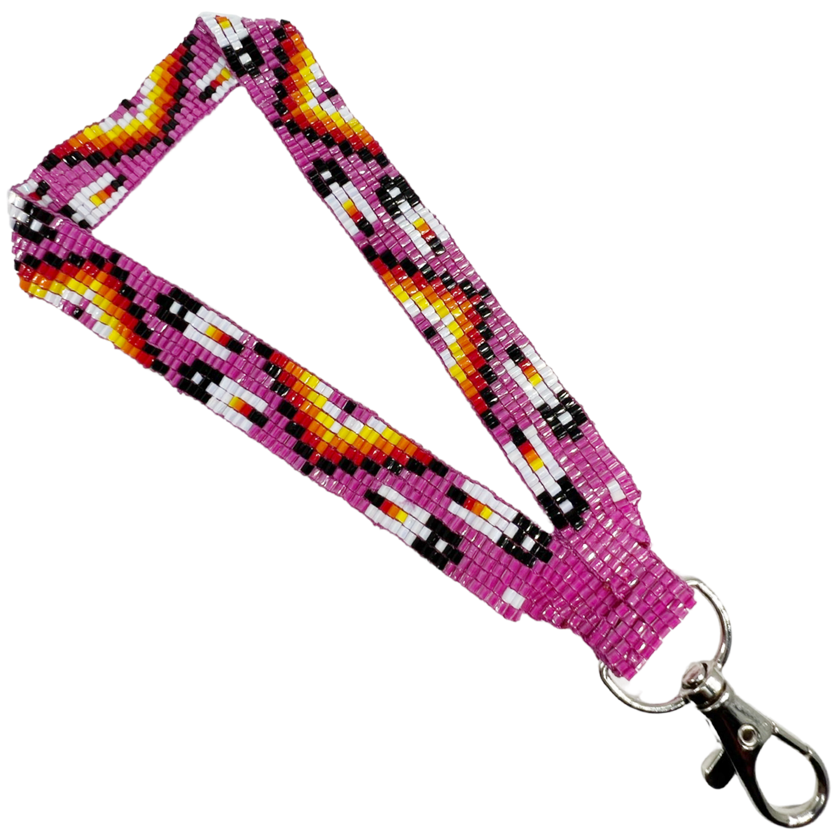 LOOMED WRIST LANYARD - MANY FEATHERS