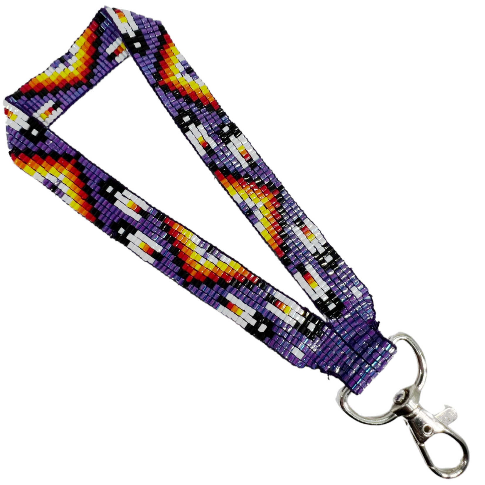 LOOMED WRIST LANYARD - MANY FEATHERS