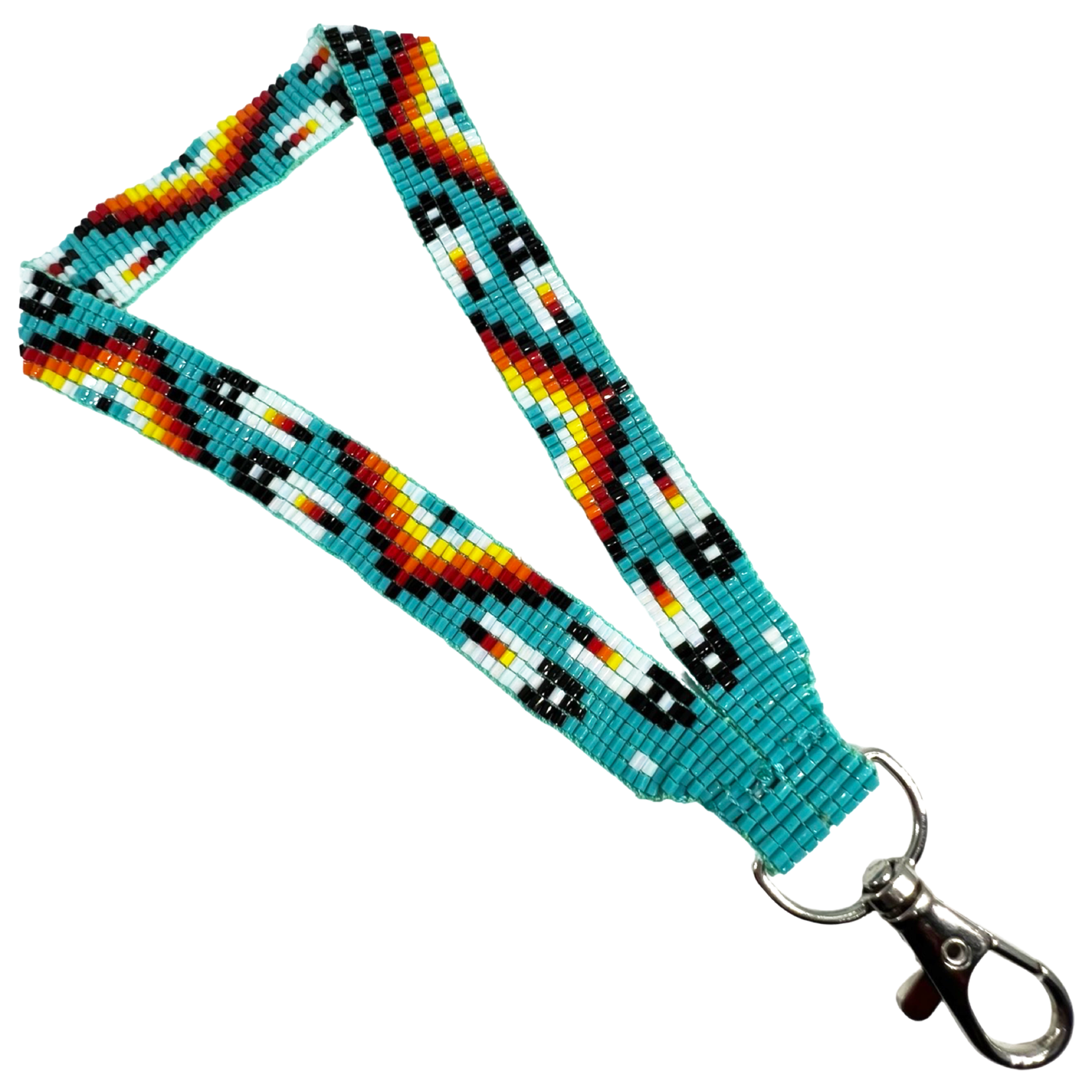 LOOMED WRIST LANYARD - MANY FEATHERS