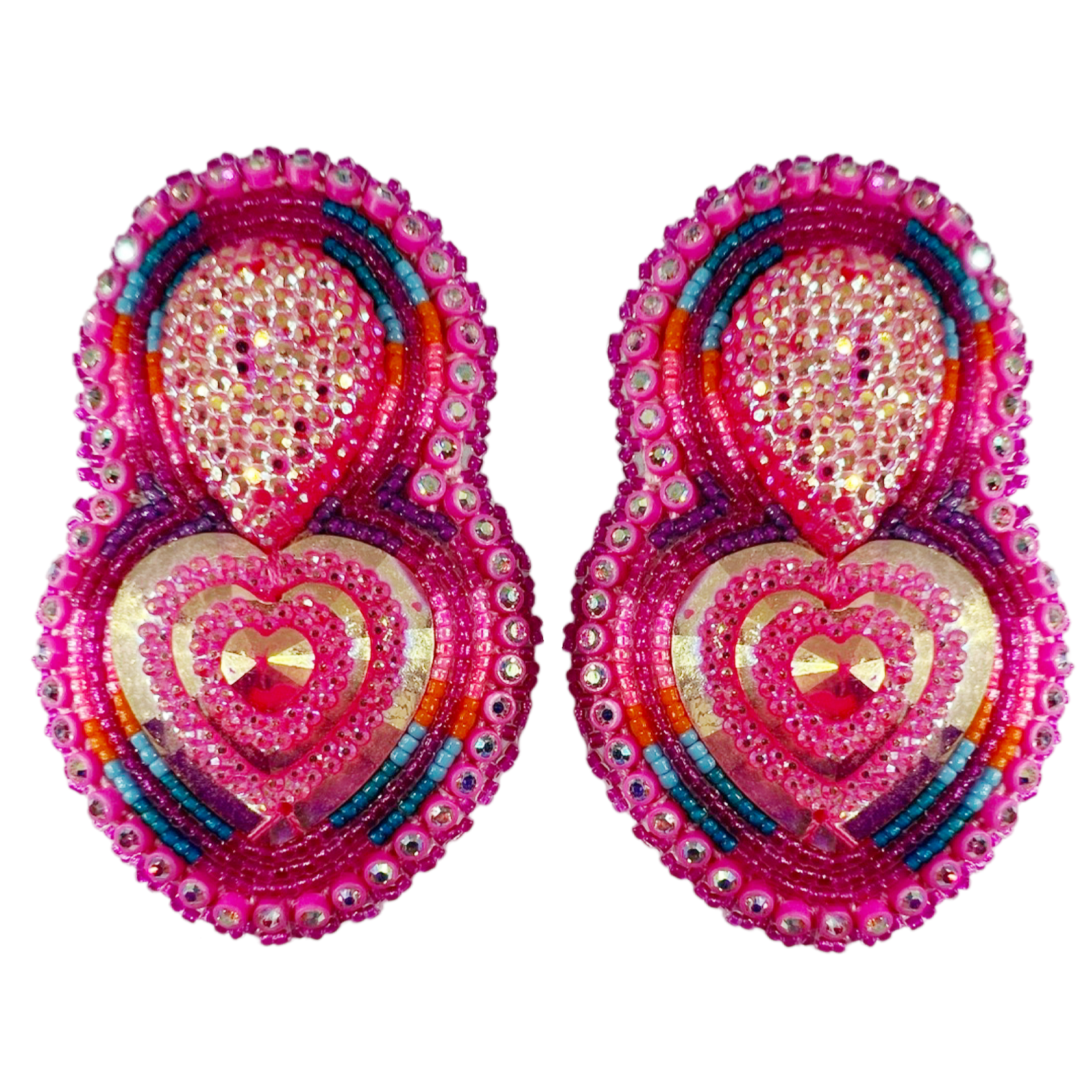 GLAM EARRING - HEART DROP