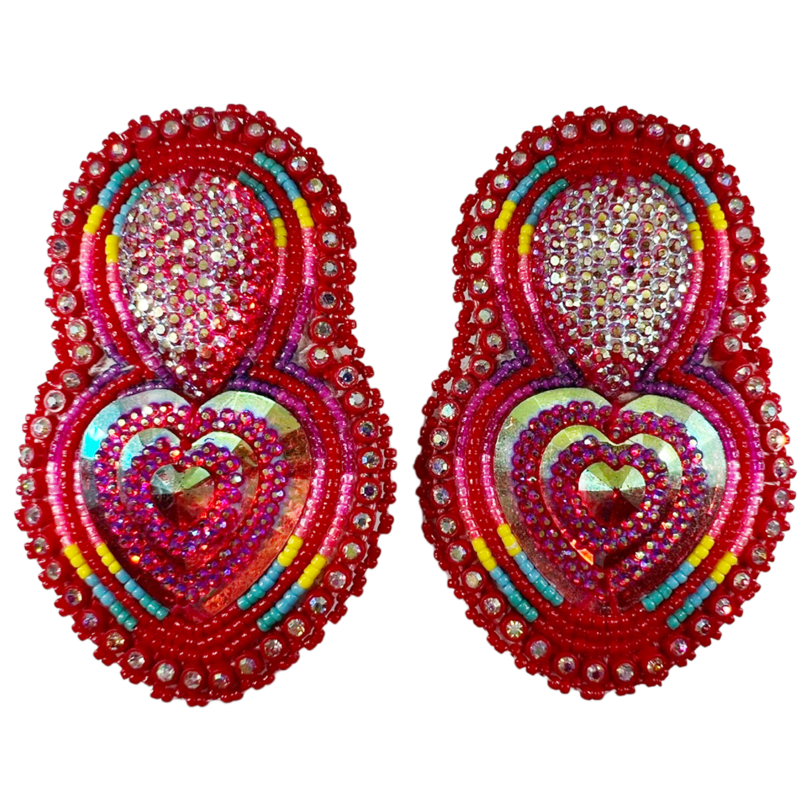 GLAM EARRING - HEART DROP