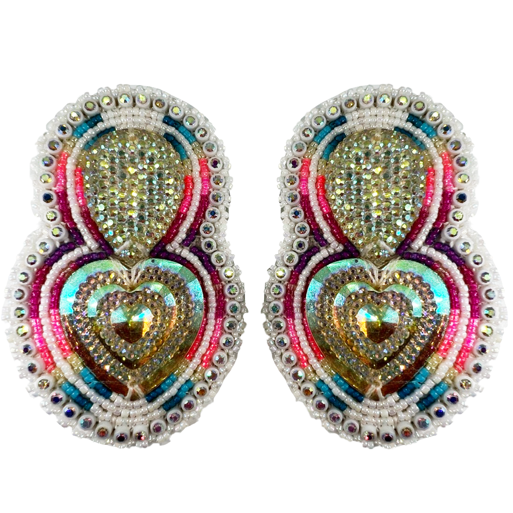 GLAM EARRING - HEART DROP