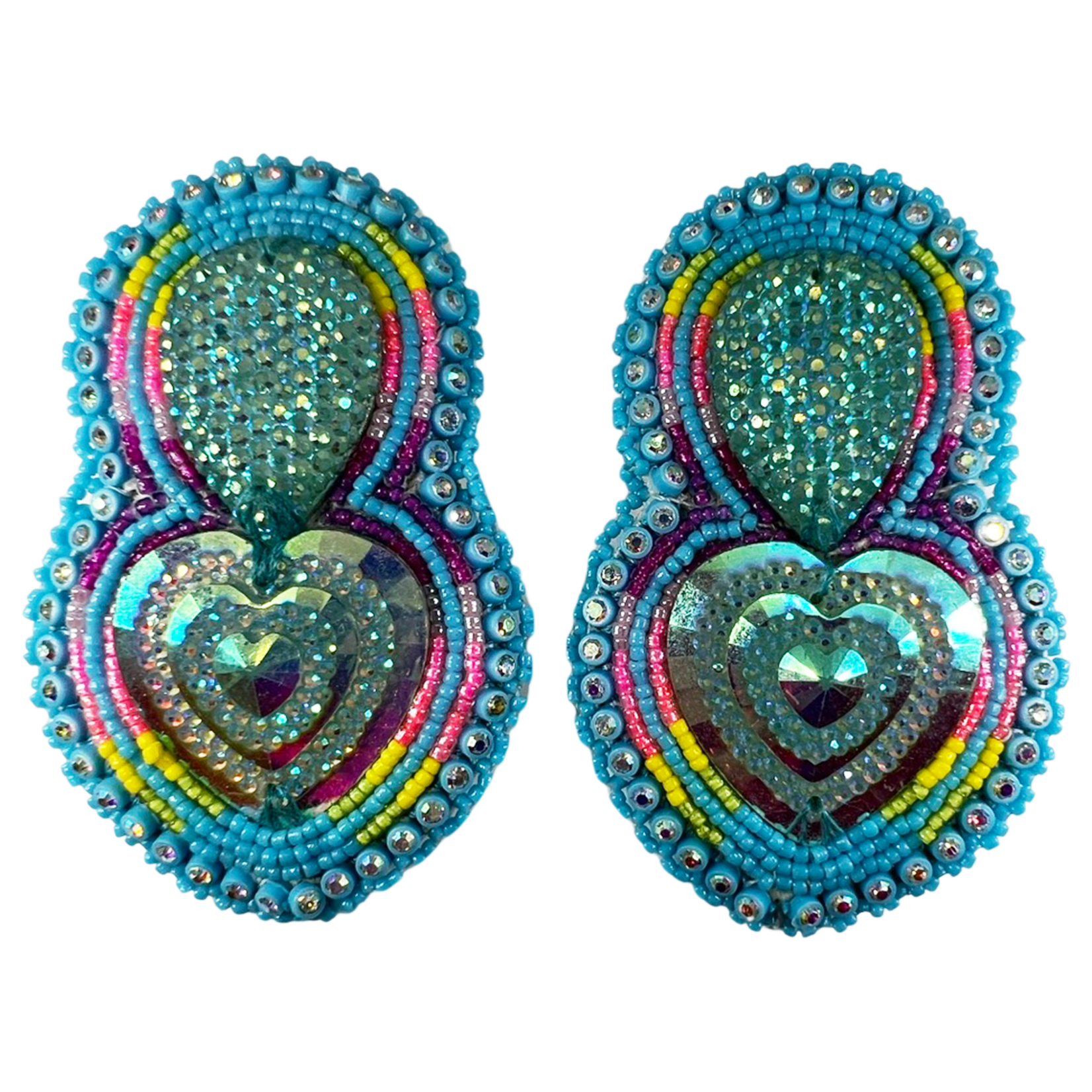 GLAM EARRING - HEART DROP