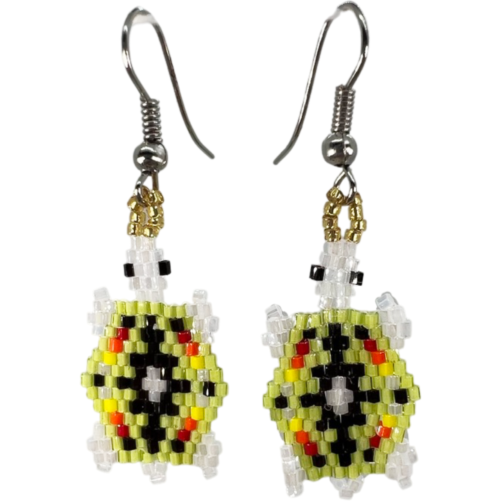 BRICK STITCH EARRING - TURTLE
