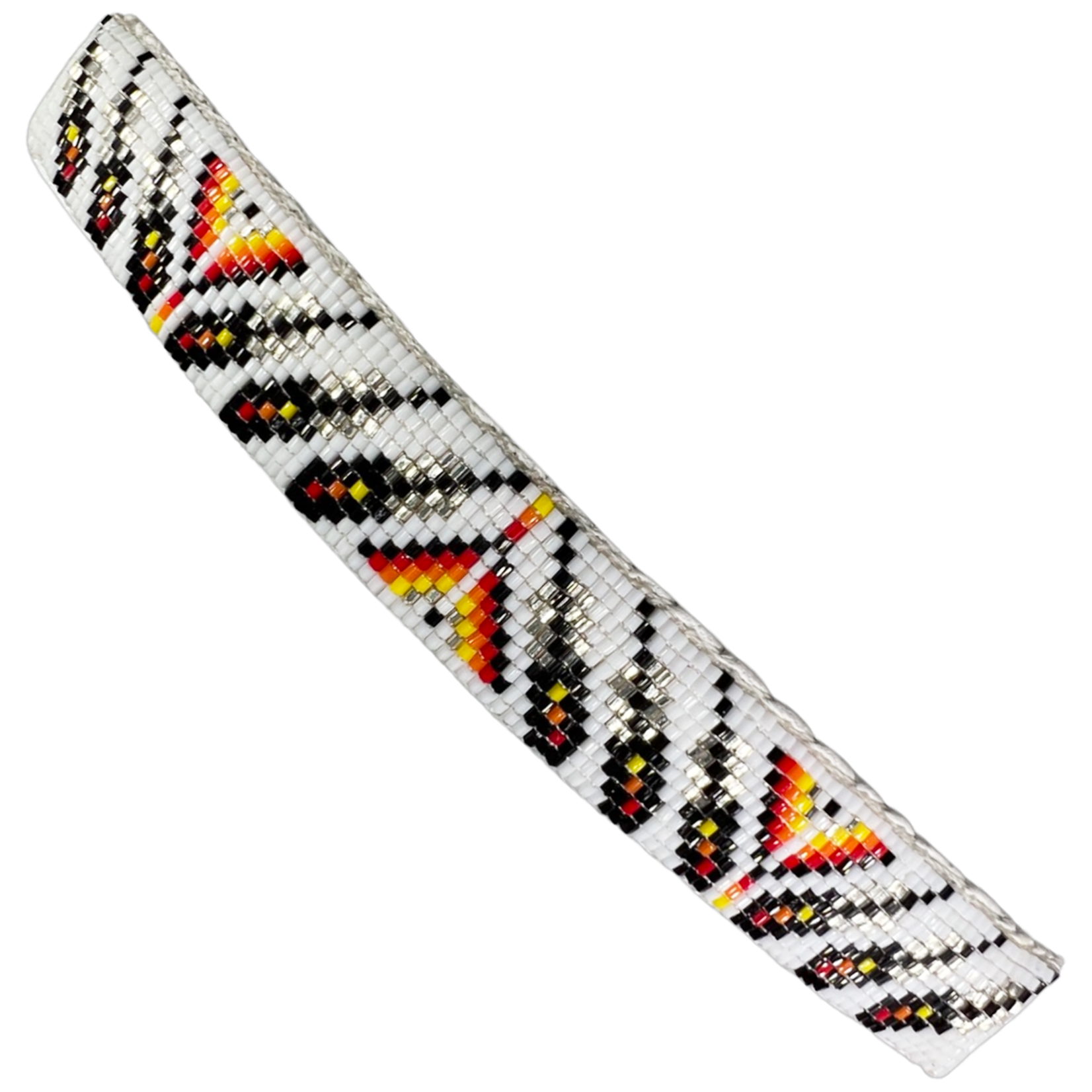 CUT GLASS BARRETTE - 11 ROWS - MANY FEATHERS