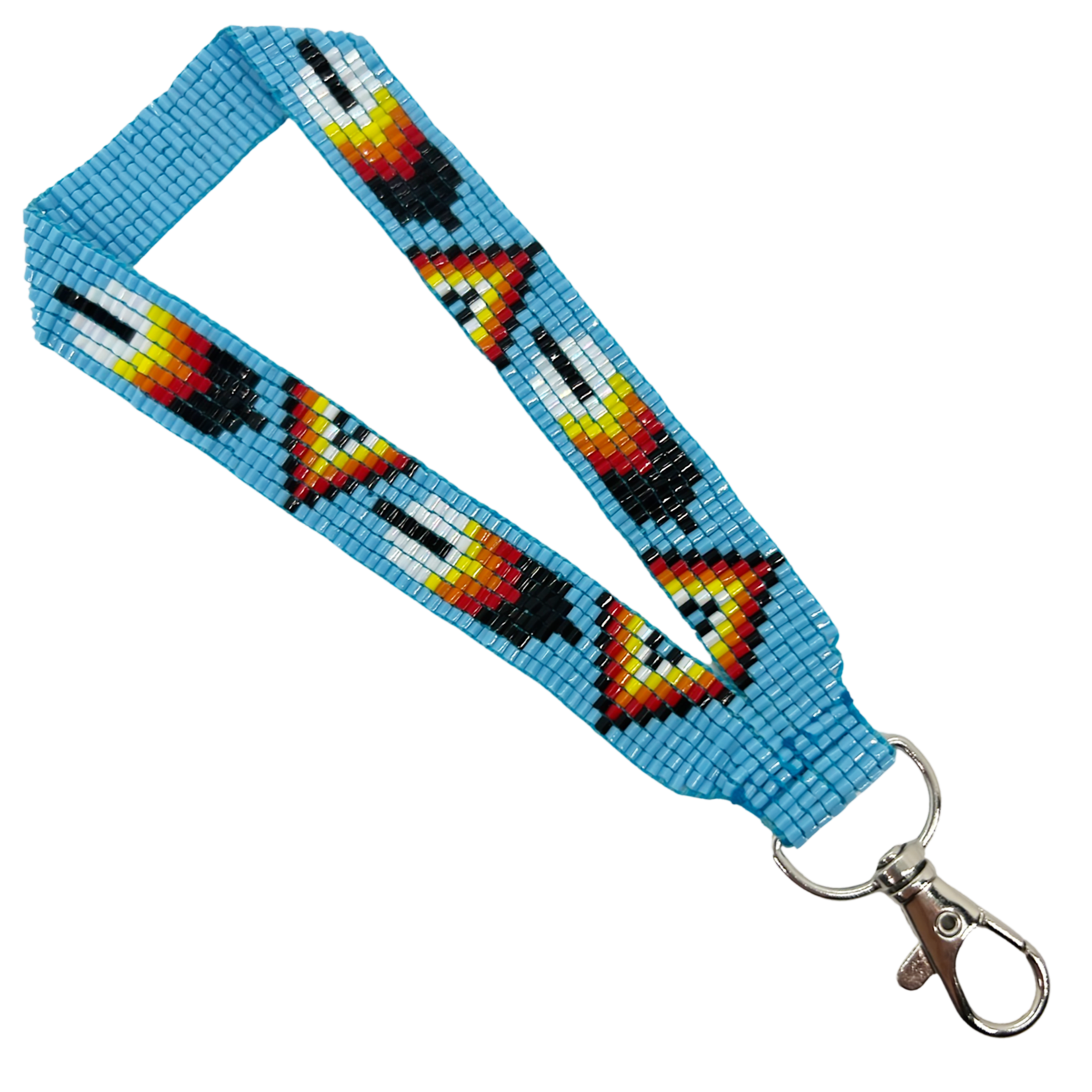 LOOMED WRIST LANYARD - FEATHER