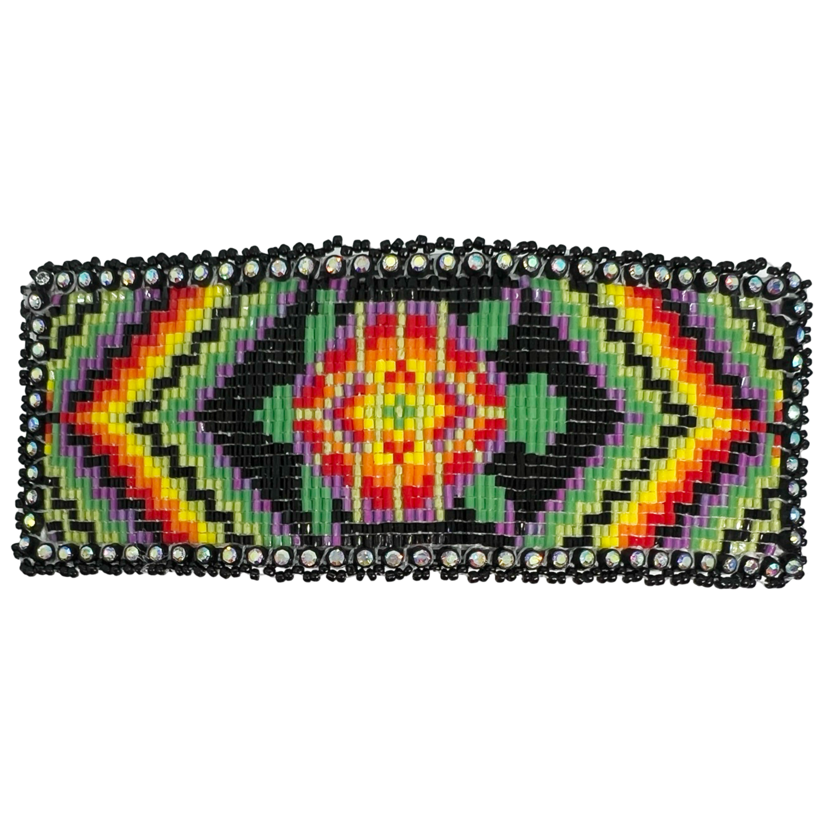 CUT GLASS BARRETTE - 25 ROWS - TURTLE