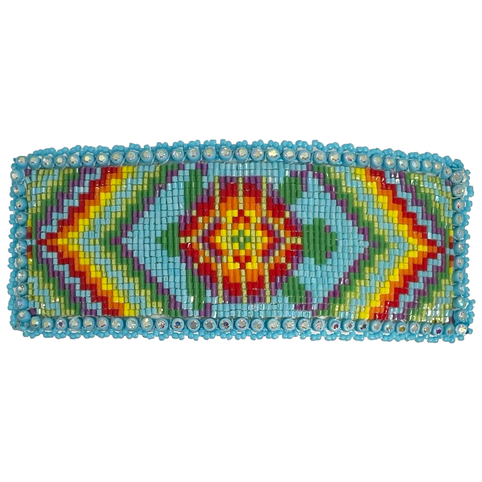 CUT GLASS BARRETTE - 25 ROWS - TURTLE