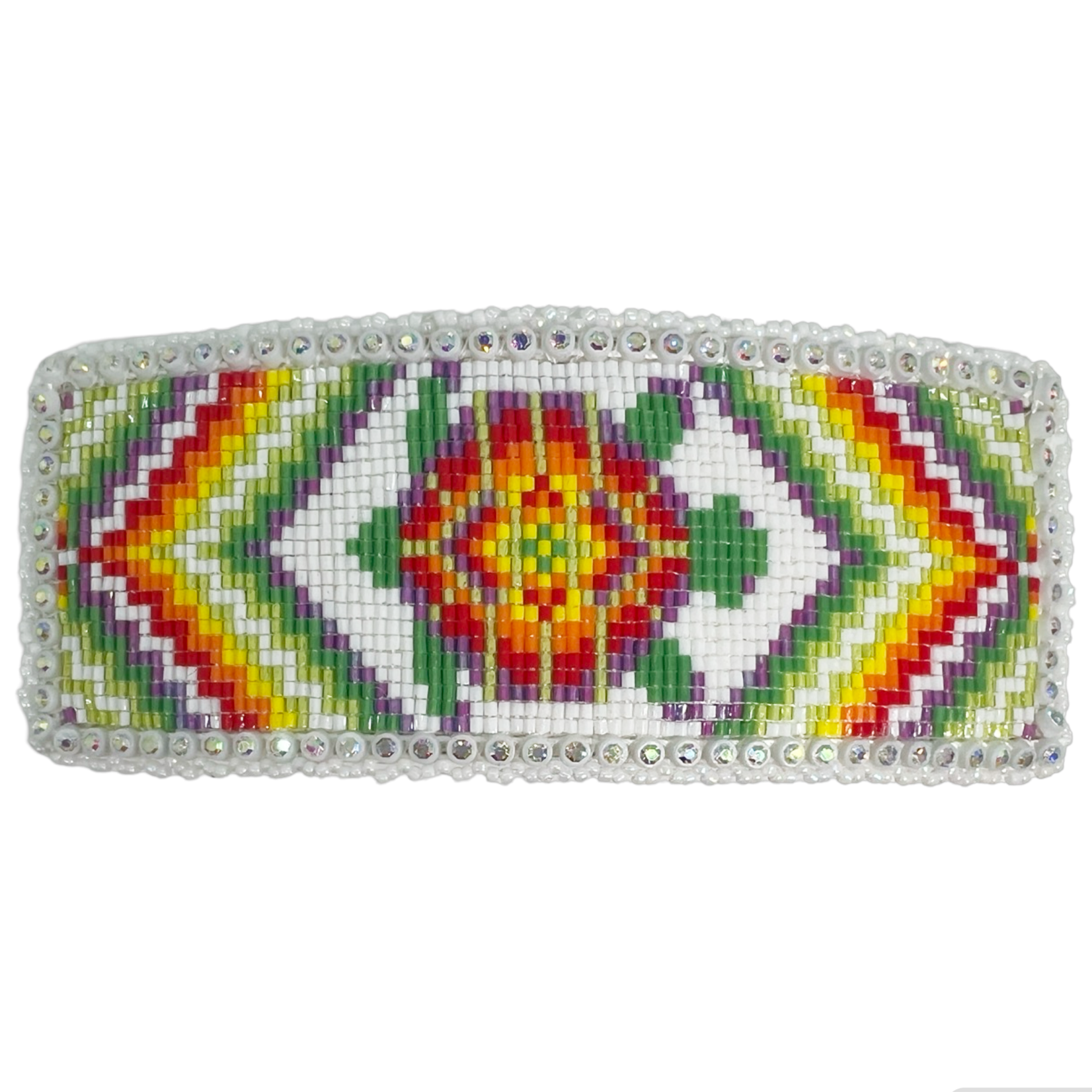 CUT GLASS BARRETTE - 25 ROWS - TURTLE