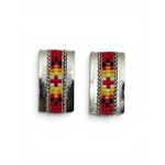INLAY BEADED STUD EARRINGS