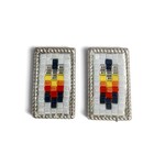BEADED INLAY STUD EARRINGS