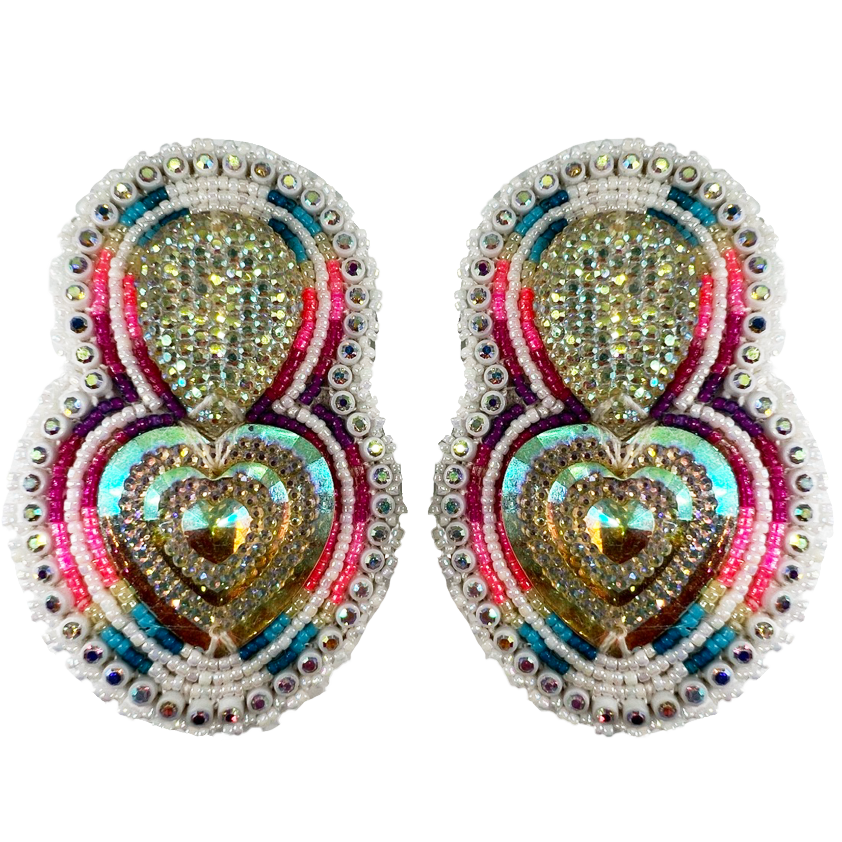GLAM EARRING - HEART DROP