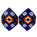 CUT GLASS EARRINGS - 11 ROWS - MANY FEATHERS