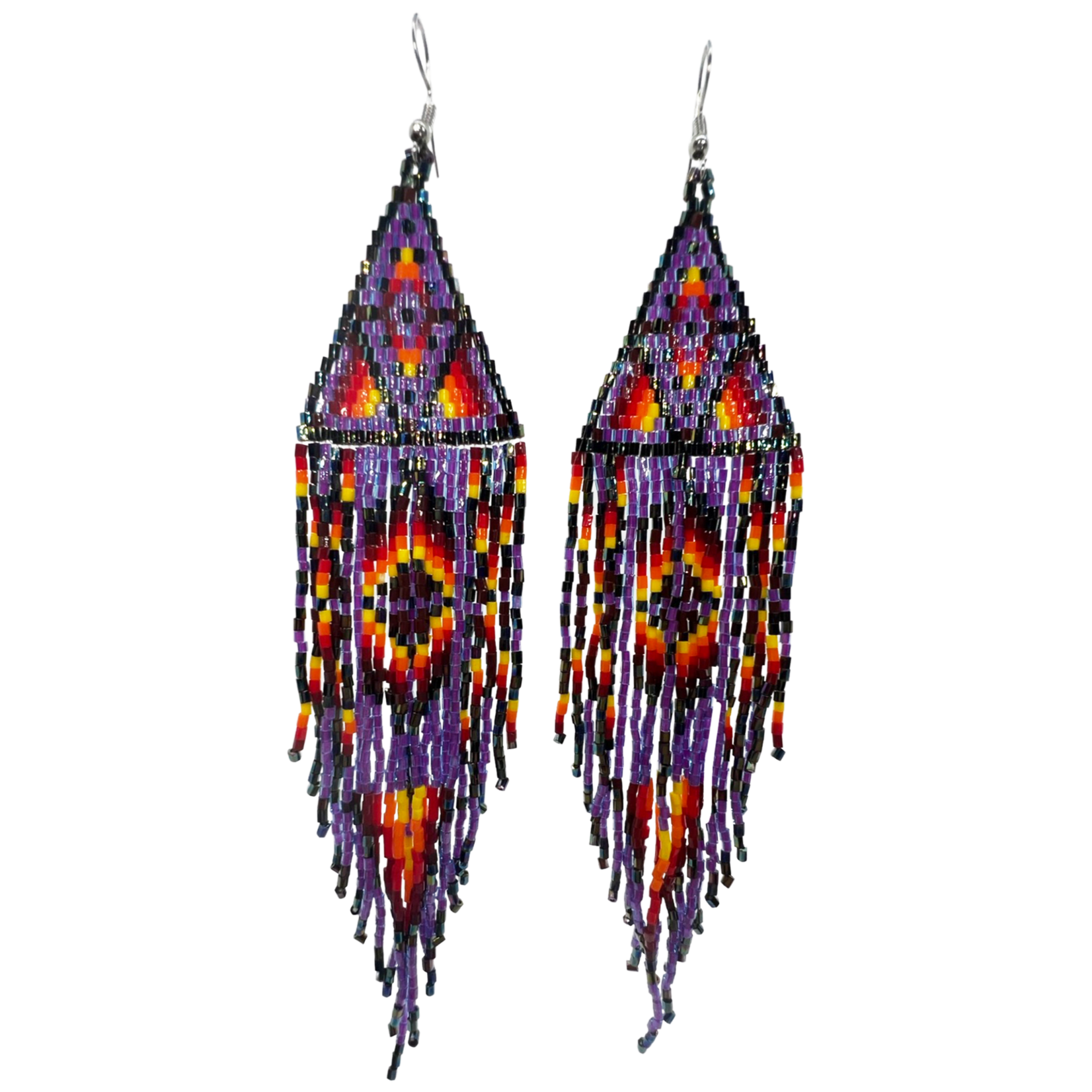 BEADED SHOULDER DUSTER EARRING