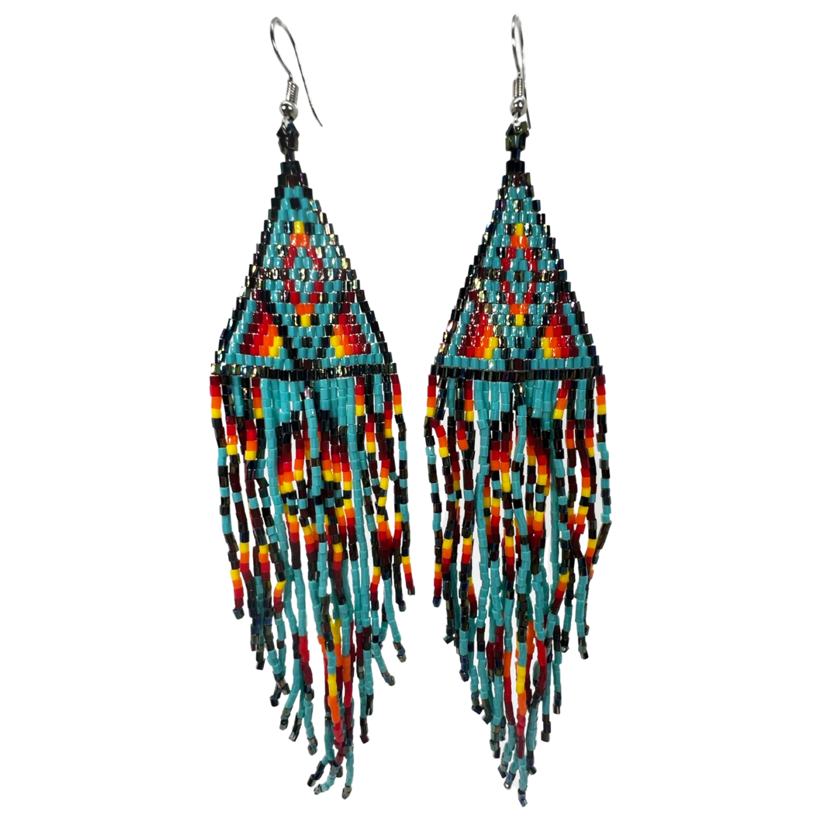 BEADED SHOULDER DUSTER EARRING