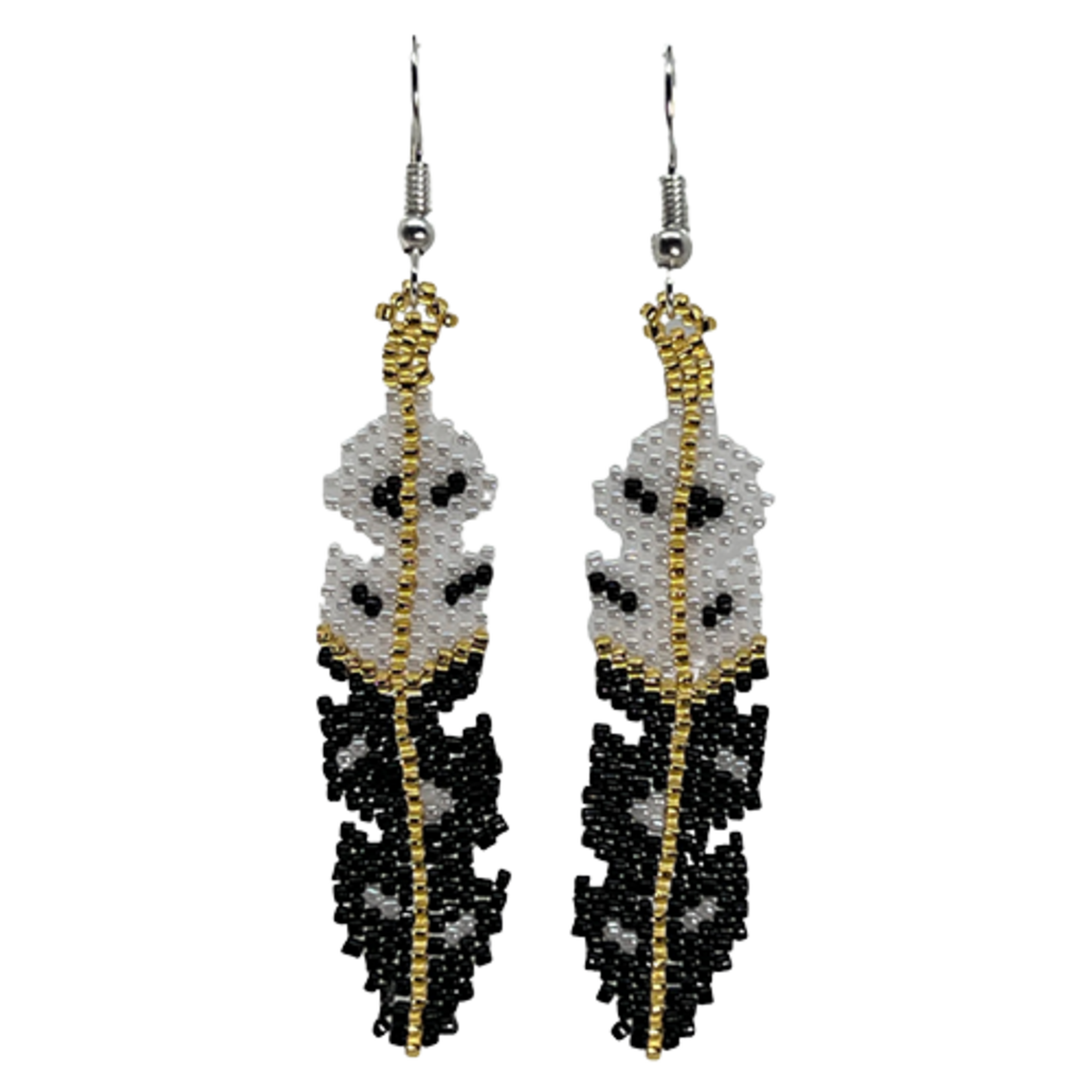 BRICK STITCH EARRING - FANCY FEATHER