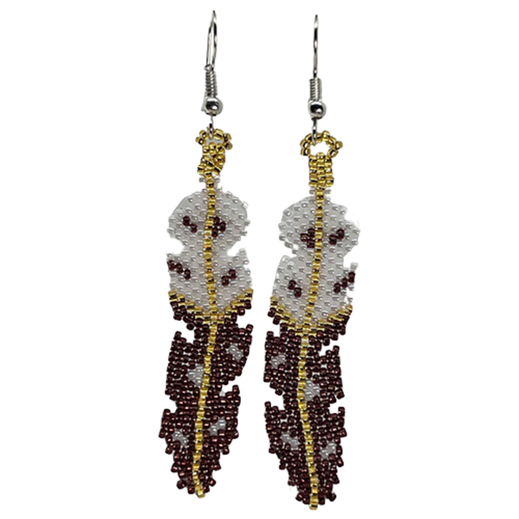 BRICK STITCH EARRING - FANCY FEATHER