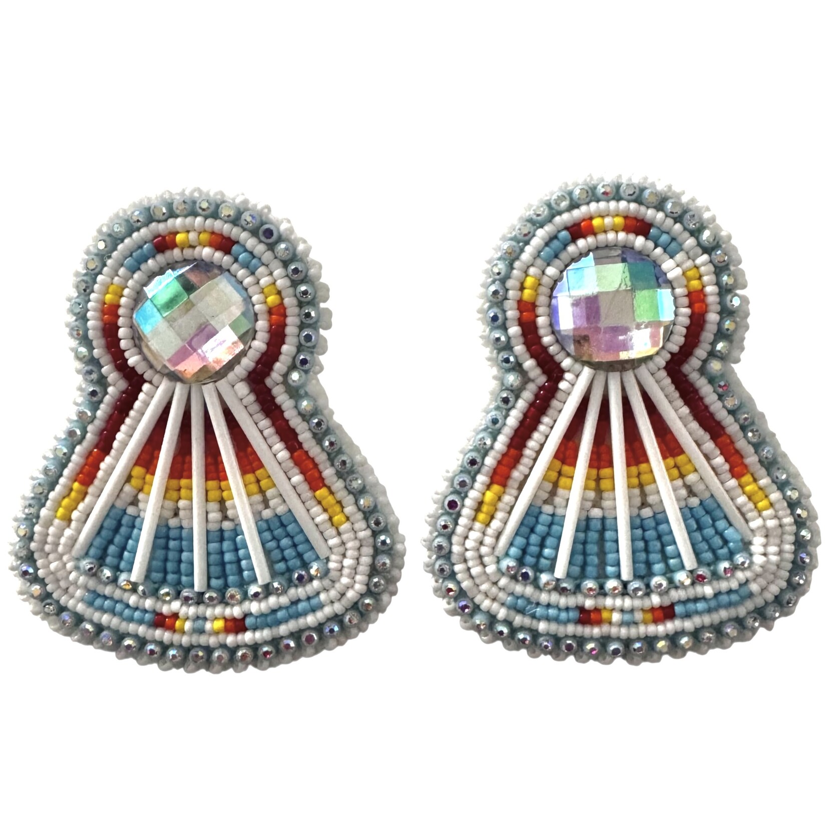 GLAM FAN EARRINGS