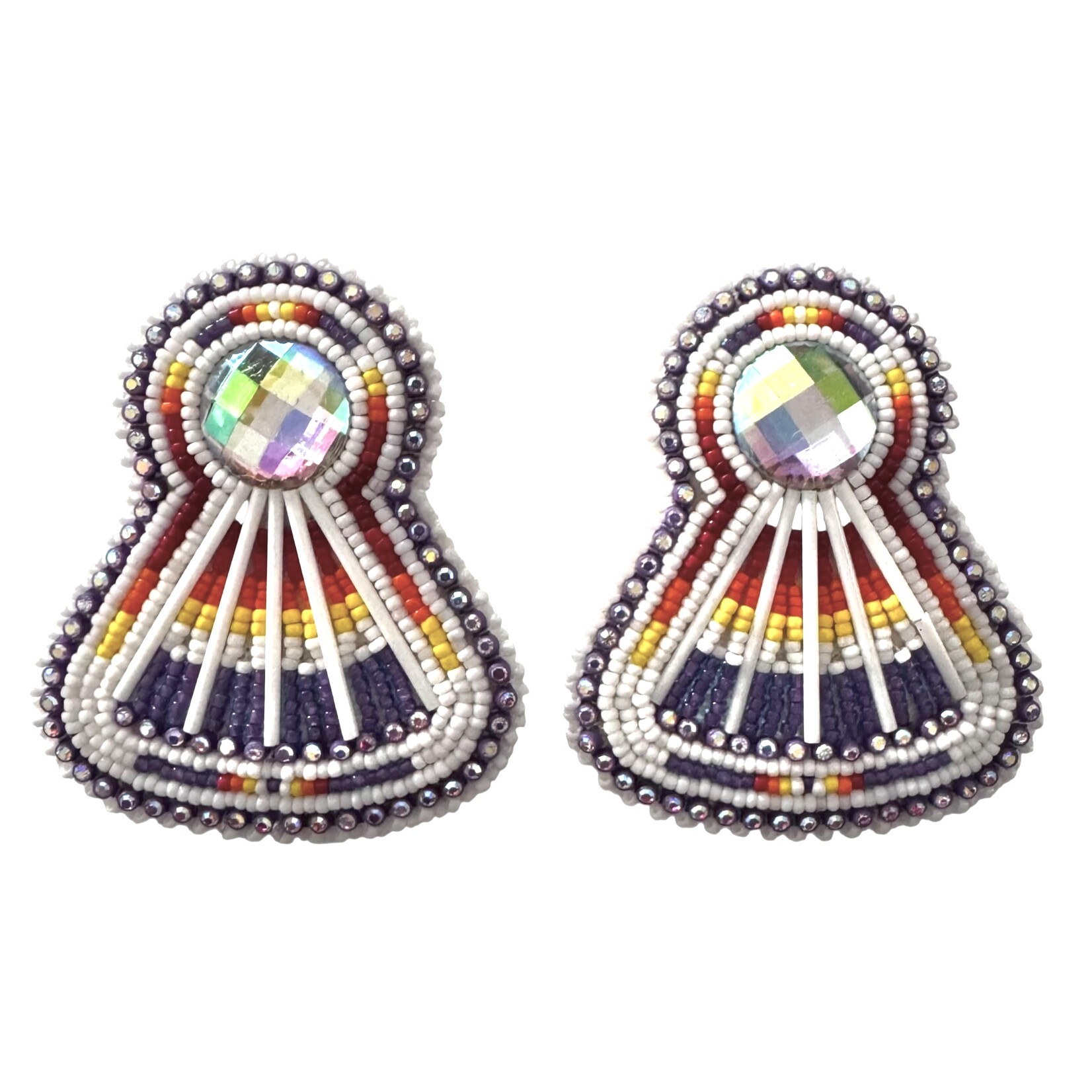 GLAM FAN EARRINGS