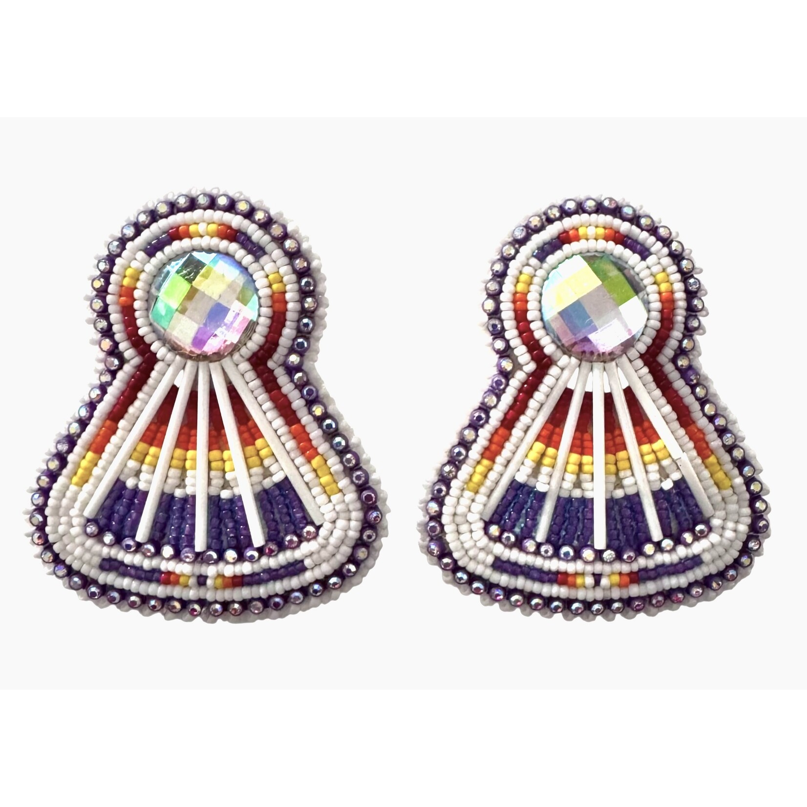 GLAM FAN EARRINGS