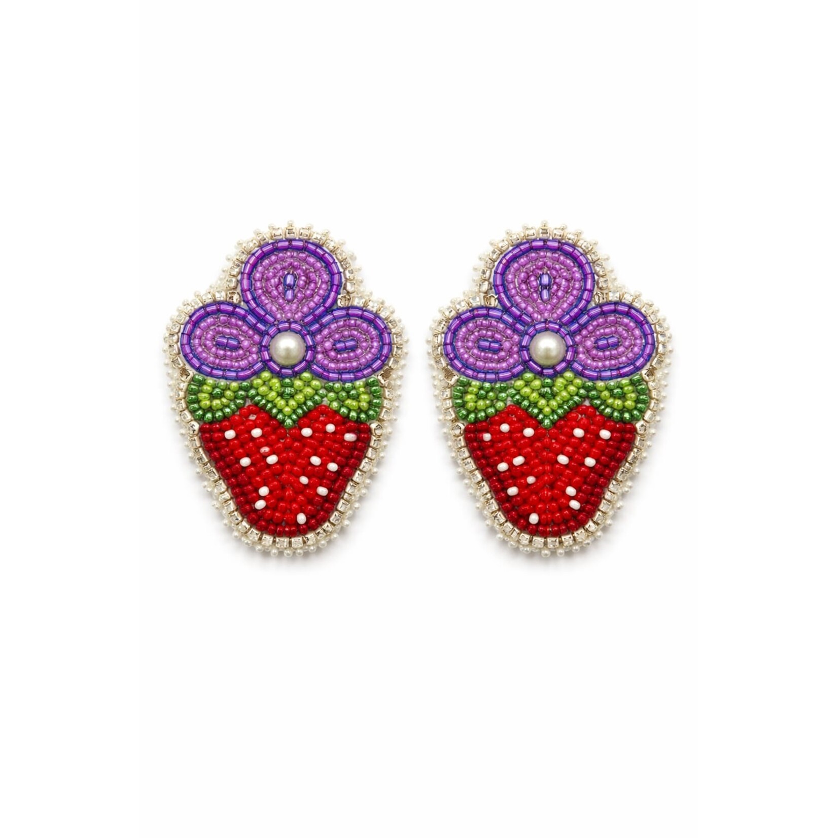 GLAM STRAWBERRY EARRINGS