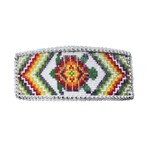 BEADED BAR BARETTE TURTLE DESIGN