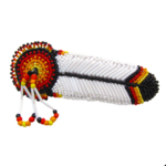 BEADED BARRETTE - FEATHER