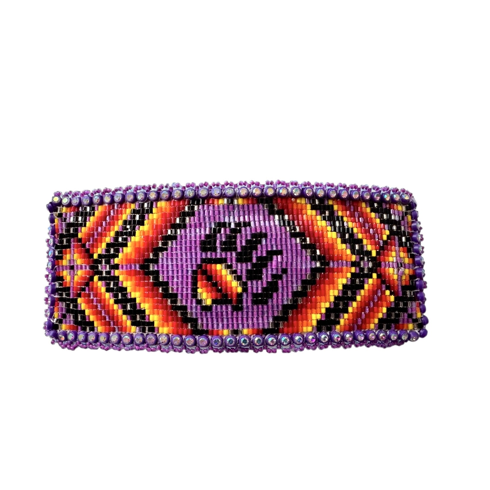 CUT GLASS BARRETTE - BEAR PAW