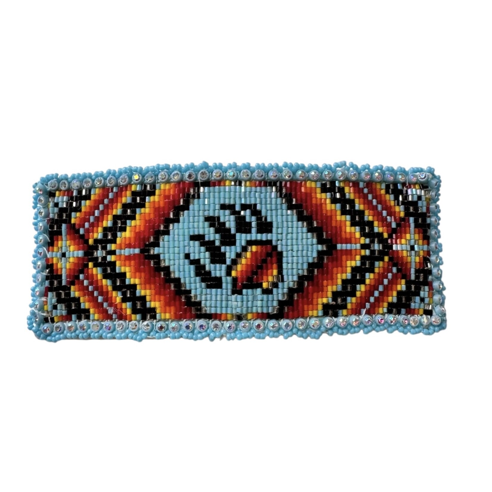 CUT GLASS BARRETTE - BEAR PAW