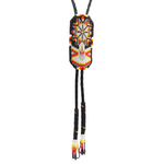 BEADED BOLO TIE - STAR AND FEATHER