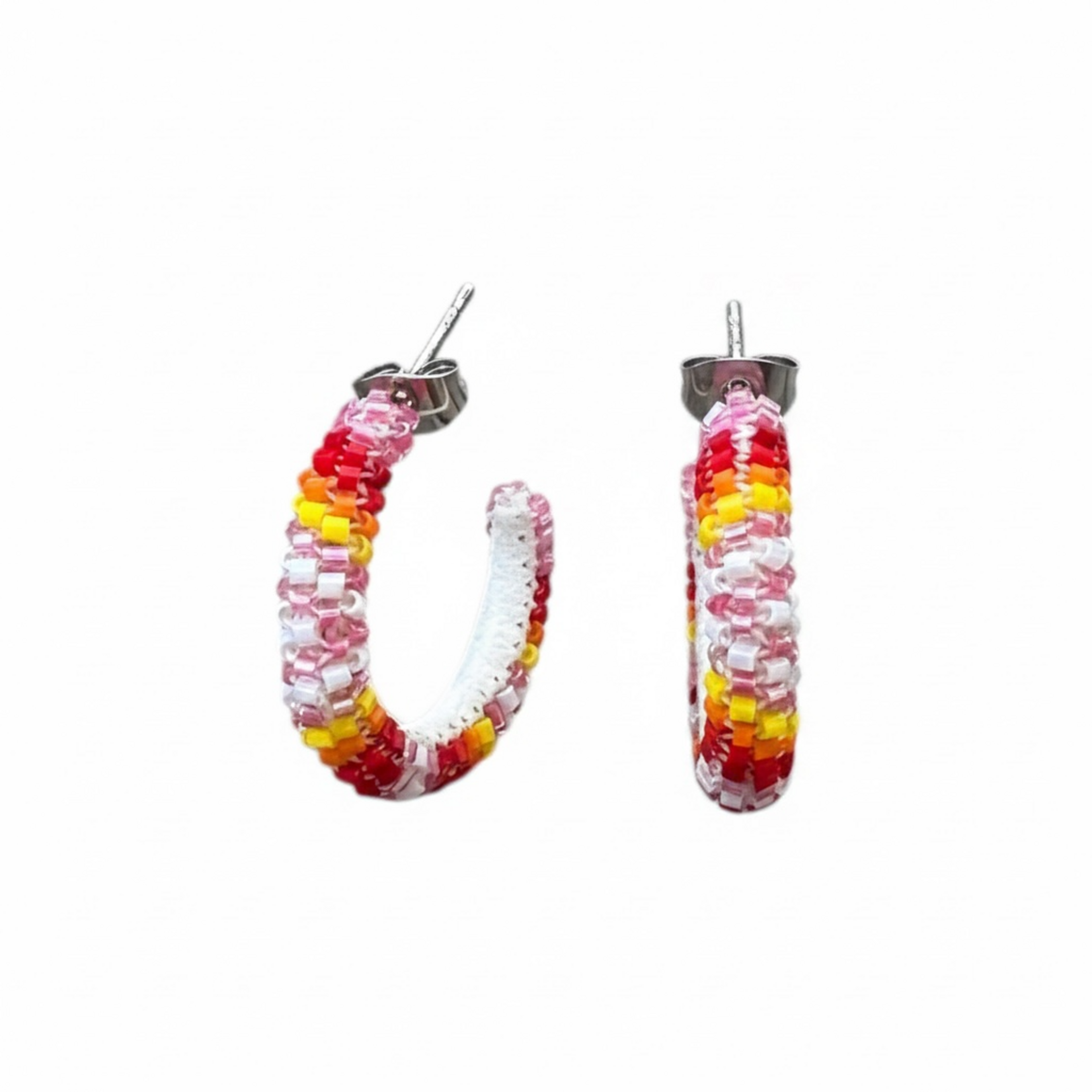 PEYOTE STITCH HOOP EARRINGS