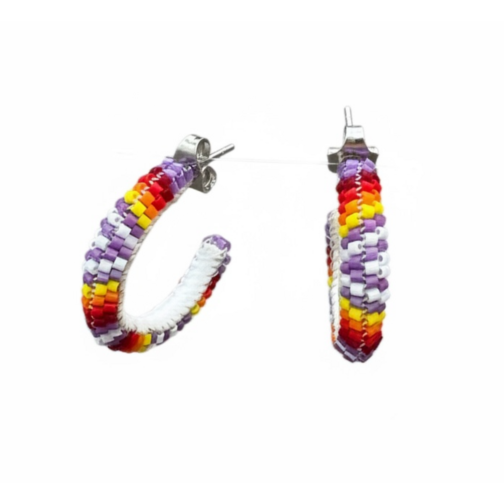PEYOTE STITCH HOOP EARRINGS