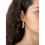 PEYOTE STITCH HOOP EARRINGS -3CM