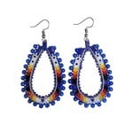 BEADED LOOP EARRINGS 6CM