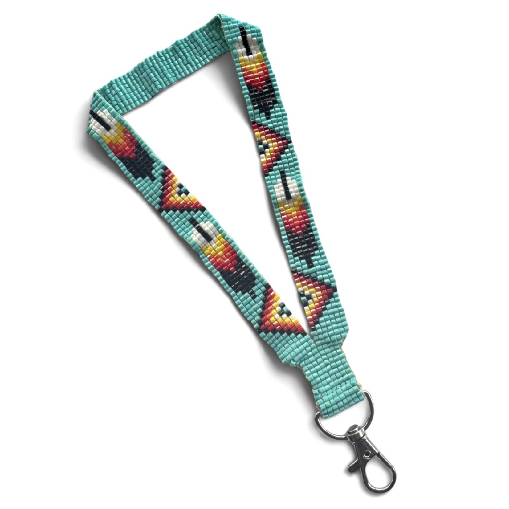 LOOMED WRIST LANYARD - FEATHER