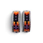 INLAY BEADED HOOP EARRING