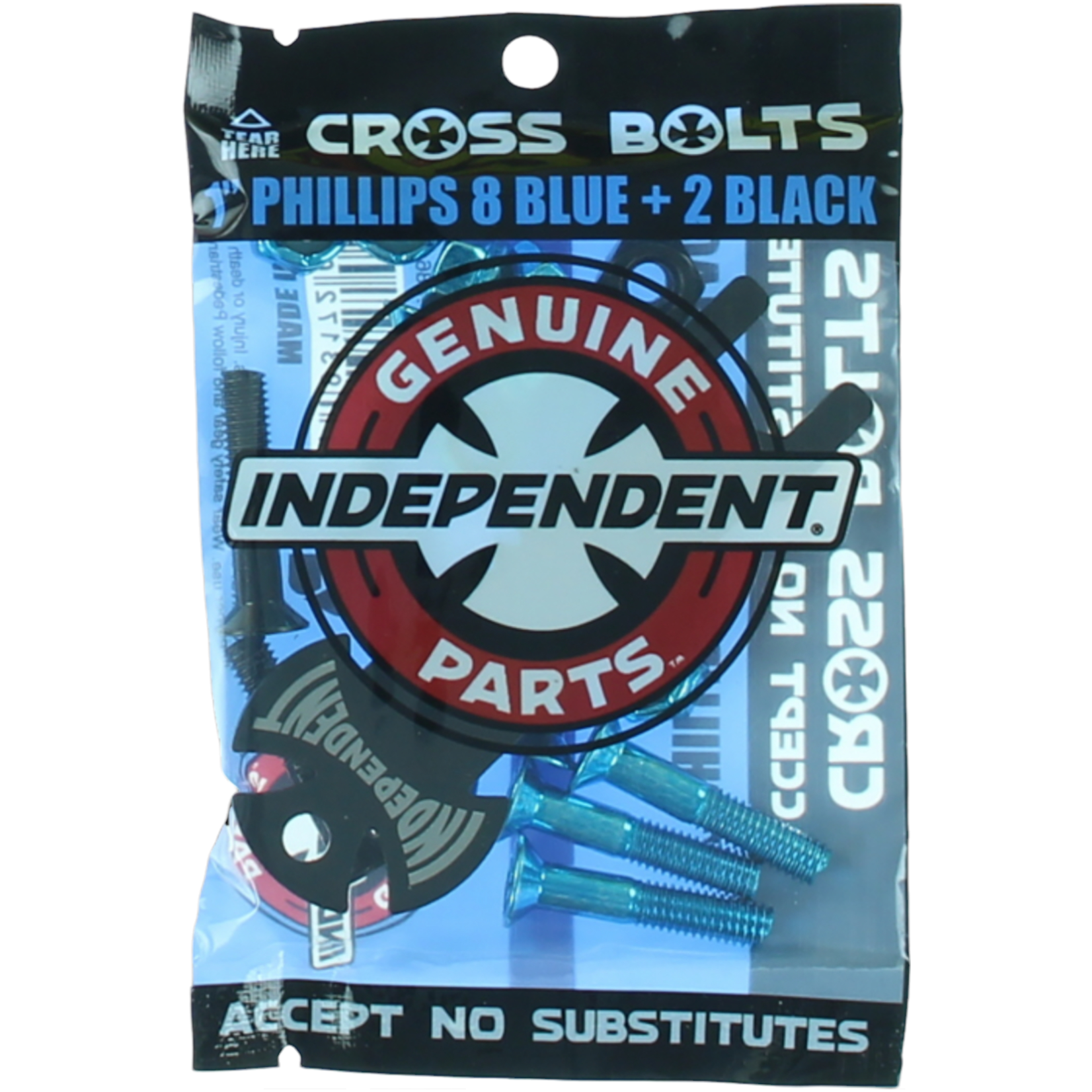 Independent Independent Cross Bolts 1" Phillips Hardware Blue
