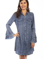 Scully Western Yoke Shirt Dress Large